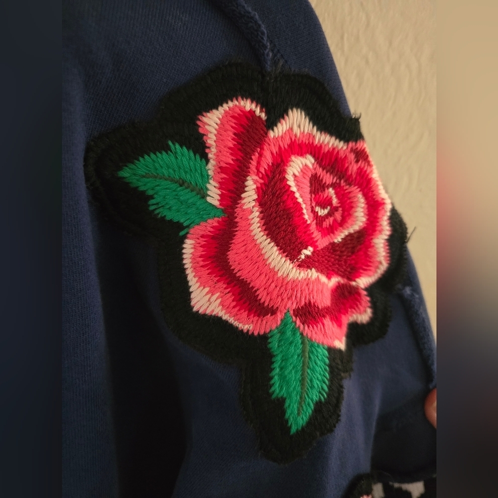 We The Free, Rose Funk Hoodie, Navy Combo, Size Small, MSRP$248 - Picture 8 of 9